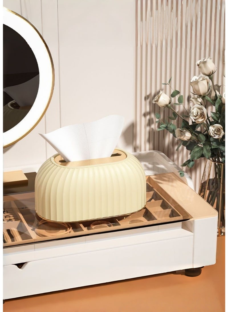 JoyousSto Tissue Box Cover Compact Tissue Storage Box for Easy Access Stylish Home for Office Car Restaurant Use Great Housewarming Present - Image 2