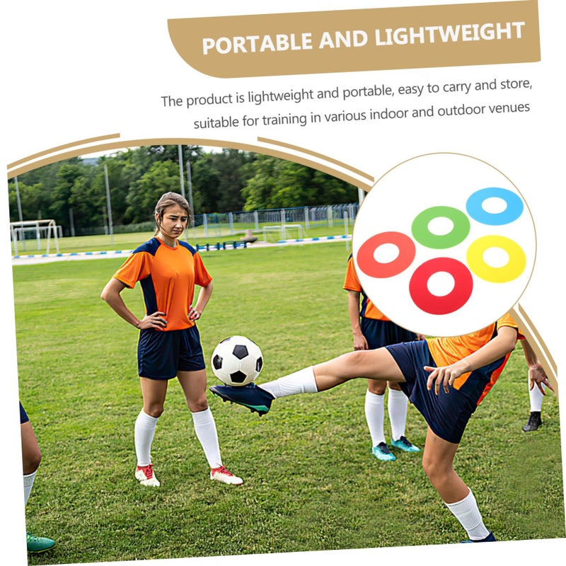 5 Pcs Portable Non Slip Soccer Training Discs Handheld Agility Markers Durable Versatile Sports Equipment For Drills In Orange - Image 4
