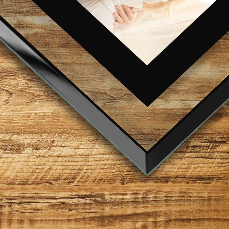 HIKWADERY 4x6 Picture Frames Silver - Set of 2  HD Real Glass 4 by 6 Photo Frame Mirrored Edge Great Gift  for Tabletop Display (4 x 6  Silver) - Image 3