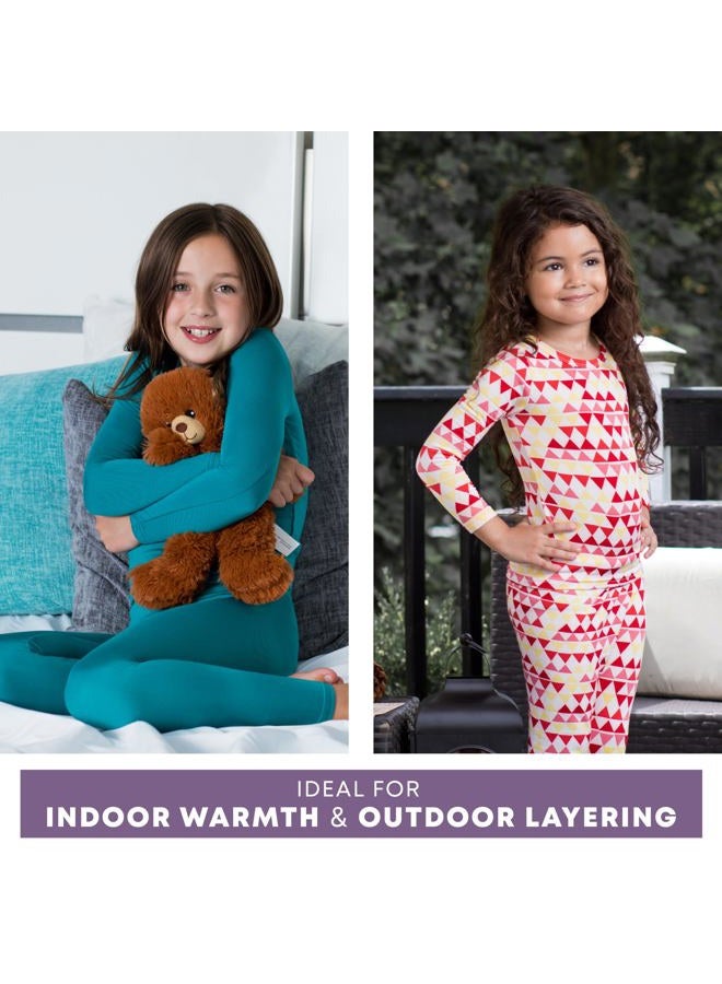 ROCKY Girl's Cherry Design Thermal Long Johns Set Shirt & Pants (Large) - Image 4