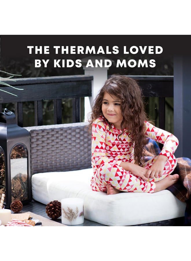 ROCKY Girl's Cherry Design Thermal Long Johns Set Shirt & Pants (Large) - Image 5