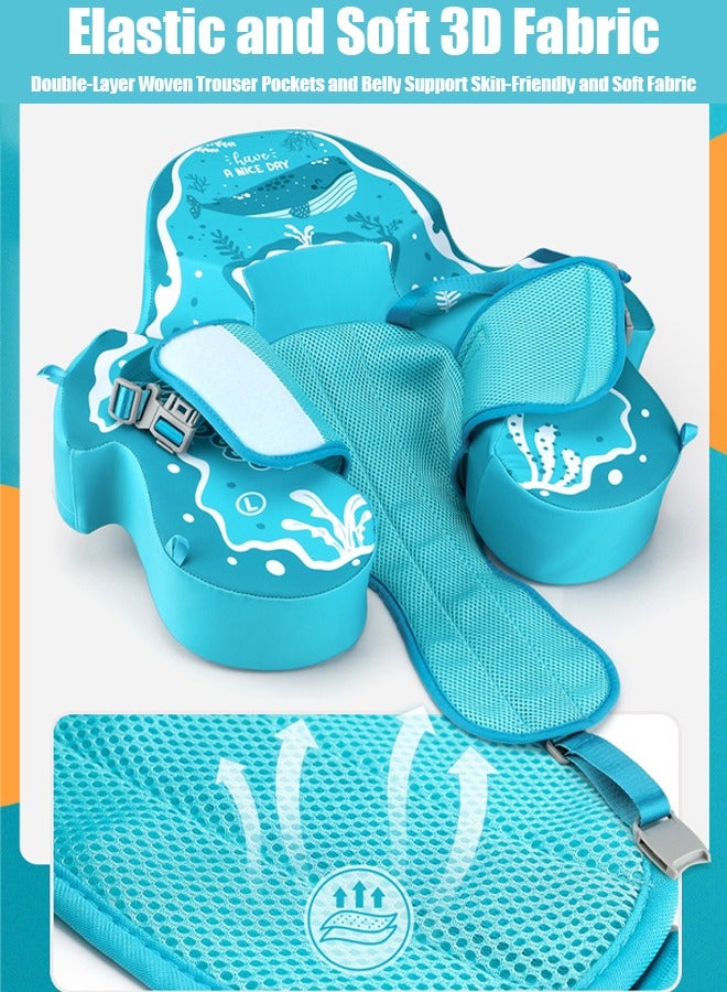 سويمبوبو عوامة سباحة للأطفال، حلقة سباحة للأطفال الصغار، سترة سباحة للأطفال، حلقة عوامة للخصر، عوامة أطفال قابلة للنفخ مع مظلة، حلقة سباحة للأطفال الصغار، مدرب السباحة (الحوت الأزرق) - Image 5