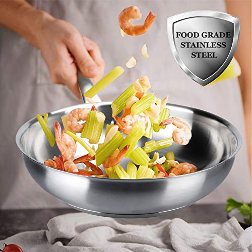 Duxtop Tri-ply Stainless Steel Frying Pan with Stay-Cool Handle, Professional 8 inch Fry Pan with Induction Magnetic Bottom, Healthy Small Skillet, Dishwasher and Oven Safe - Image 3