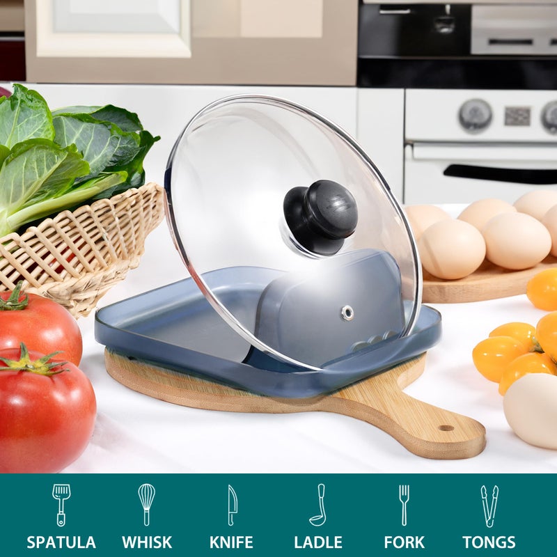 Li & Zhao Li&Zhao Spoon Rest for Stove Top - Stove Spoon Holder for Kitchen Counter Pot Lid Holder Utensil Rest Cooking Spoon Holder - Image 3