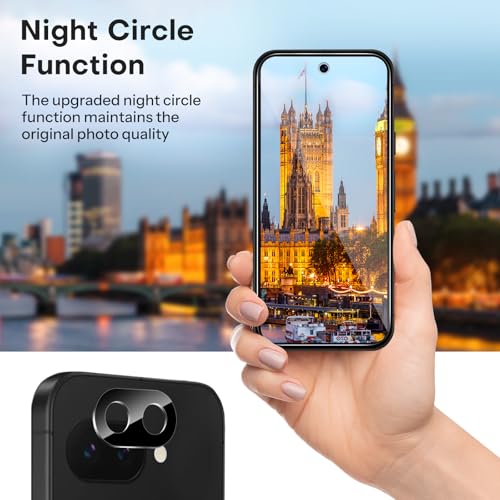 OMOTON 3+2 Pack for Google Pixel 9a Screen Protector, 3 Pack Tempered Glass Screen Protector with 2 Pack Camera Lens Protector for Pixel 9A 6.3 inch 2025 Release, Case Friendly/Fingerprint Support - Image 5