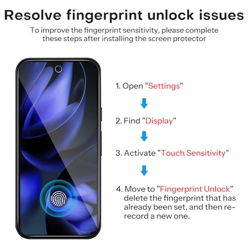 OMOTON 3+2 Pack for Google Pixel 9a Screen Protector, 3 Pack Tempered Glass Screen Protector with 2 Pack Camera Lens Protector for Pixel 9A 6.3 inch 2025 Release, Case Friendly/Fingerprint Support - Image 3