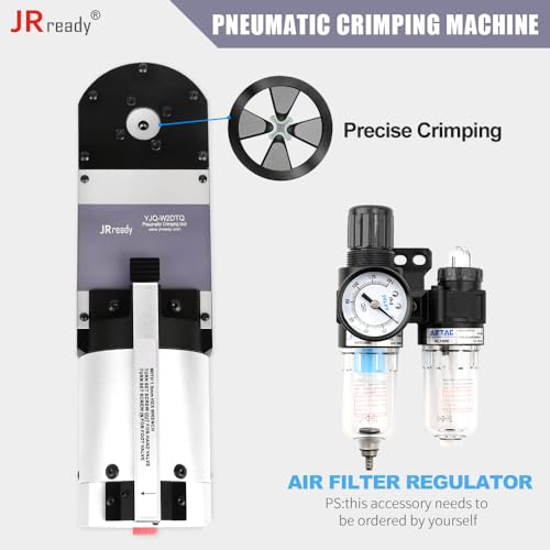 JRready YJQW2DTQ Pneumatic Crimping Tools8 Indent CrimpAdjustable Air Power Crimp Tool for Deutsch Solid Barrel Contact Size 12 16 20 Deutsch DT DTM DTP Connectors Wire 1222AWG - Image 3