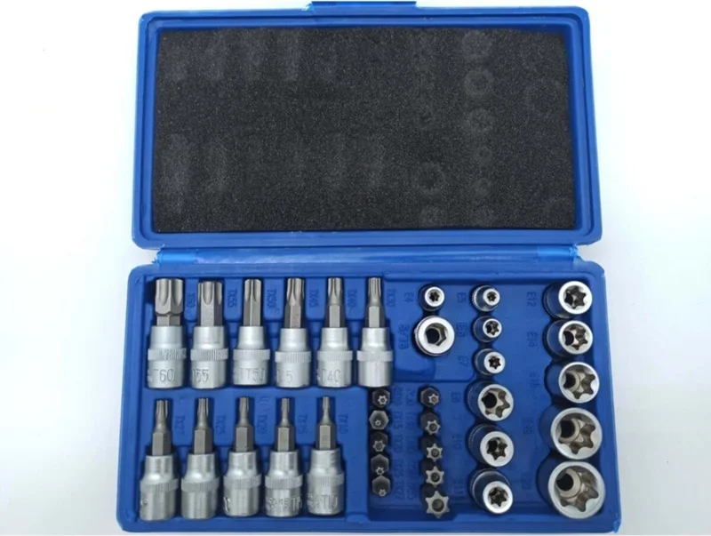 EC Shop Özgüntic. Socket Set 34 Pieces 3/8 1/4 Torx & E Socket Set