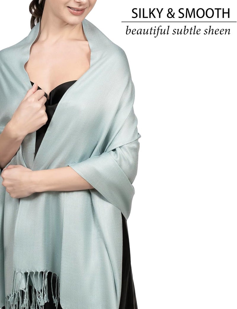 Achillea Soft Silky Pashmina Scarf for Women – Shawl Wrap for Evening Dresses, Bridesmaids, Weddings & Everyday Wear - Image 2