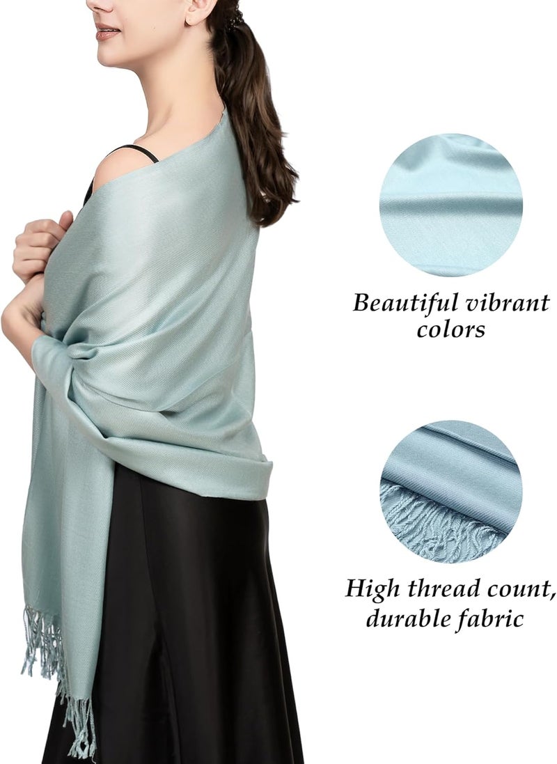 Achillea Soft Silky Pashmina Scarf for Women – Shawl Wrap for Evening Dresses, Bridesmaids, Weddings & Everyday Wear - Image 4