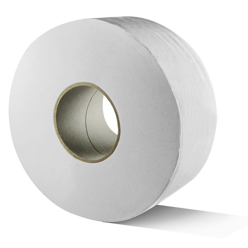 9" Jumbo Roll Toilet Paper - 2-Ply Industrial Strength Tissue (JS-JRT1000), 1000 ft, 12 Pack
