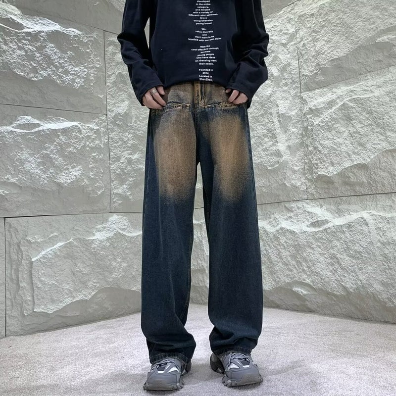 Unisex Classic Denim Jeans Loose Fit Daily Outdoor Wear - Image 2