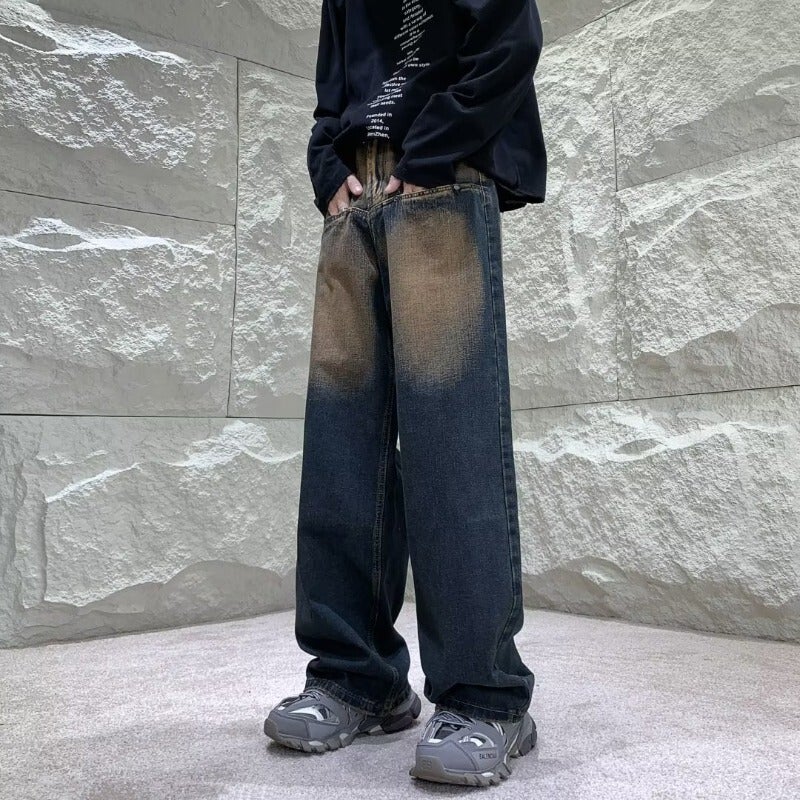 Unisex Classic Denim Jeans Loose Fit Daily Outdoor Wear - Image 1