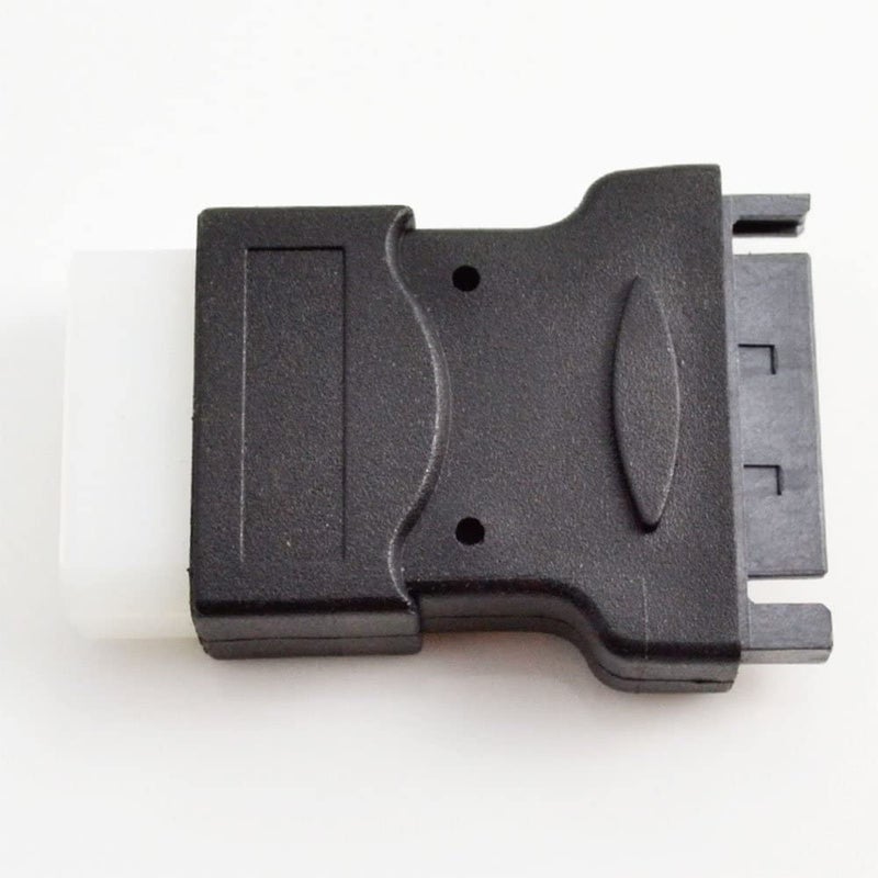 CABLESETC 15 Pin SATA Male to 4 Pin Molex Male Power Adapter for IDE Hard Drive/CD/DVD USB Adapter (Black) - Image 3