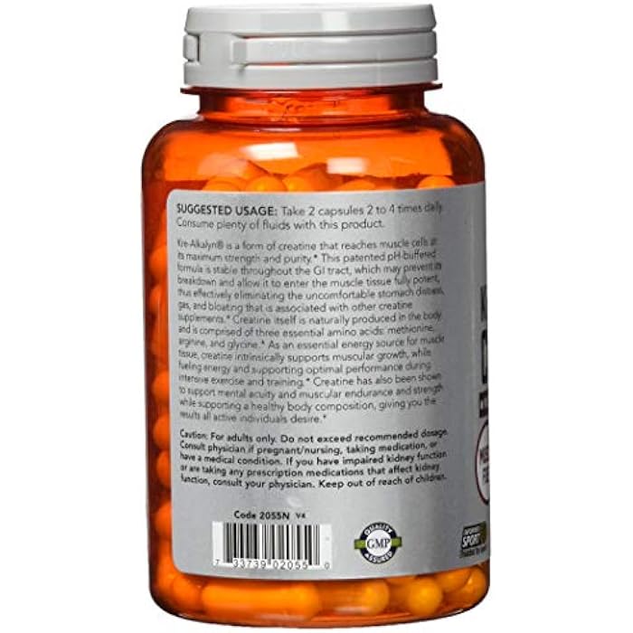 now Kre-Alkalyn® Creatine - 120 Capsules - Image 3