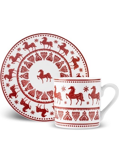 Karaca - Teri Coffee Cup for 6 People 90 ml - Image 1