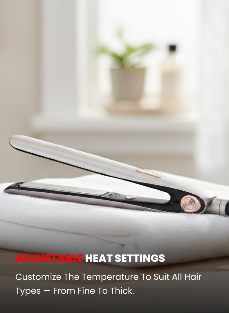 Ogera Professional Hair Straightener – 45W Power, Ceramic-Coated Floating Plates, Digital Temperature Display, Fast Heating up to 230°C, Smooth & Shiny Styling for All Hair Types – Model OG2301HST, Silver & Black - Image 5