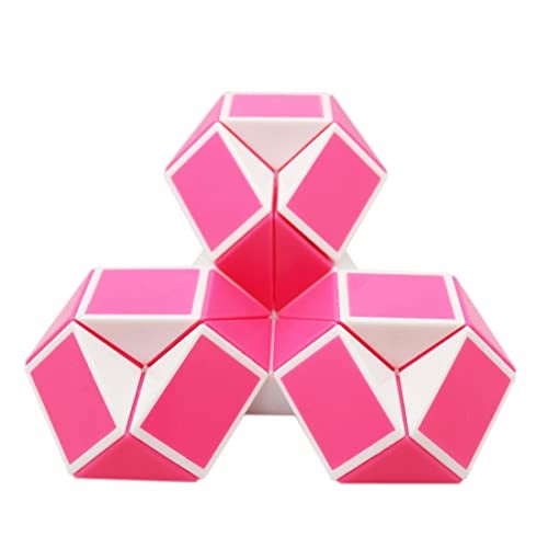 Mipartebo Magic Snake Cube Twist Puzzle 24 Wedges Large Size Twist Fidget Snake Toys Gift Party Favors Game Goodie Bag Fillers Christmas Stocking Stuffers for Kids Adults Teens Pink - Image 5