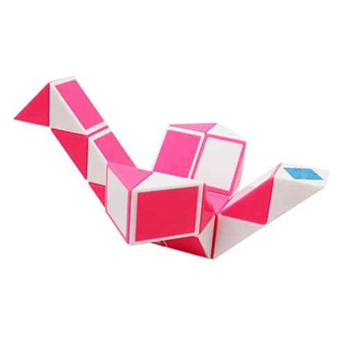 Mipartebo Magic Snake Cube Twist Puzzle 24 Wedges Large Size Twist Fidget Snake Toys Gift Party Favors Game Goodie Bag Fillers Christmas Stocking Stuffers for Kids Adults Teens Pink - Image 4