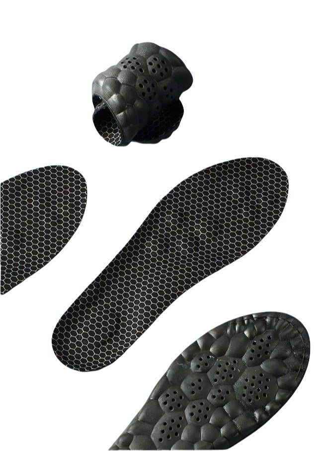 نعل داخلي للقدمين لعلاج التهاب اللفافة الأخمصية، نعل داخلي سحابي للرجال والنساء، دعامات تقويمية داعمة، نعل داخلي مريح ومنعش، قابل للتهوية وامتصاص العرق، نعل داخلي داعم لقوس القدم (مقاس أمريكي ١٠-١٠.٥) - Image 2