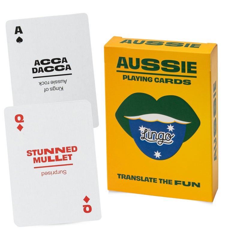 LINGO Aussie Lingo Playing Cards Travel Flashcards Learn Aussie Slang Vocabulary in A Fun Easy Way 52 Essential Translations - Image 3