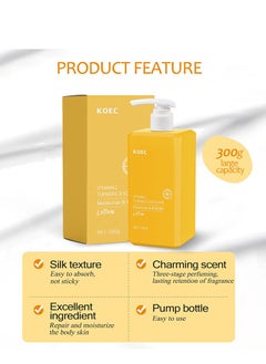 KOEC Turmeric & Vitamin C Cream Face Body Lotion, Large-capacity Body Moisturiser With Vitamin C, Moisturizing Body Lotion for Dry Skin, Firming, Brightening, and Moisturizing Skin Care (300ml)  - Image 2