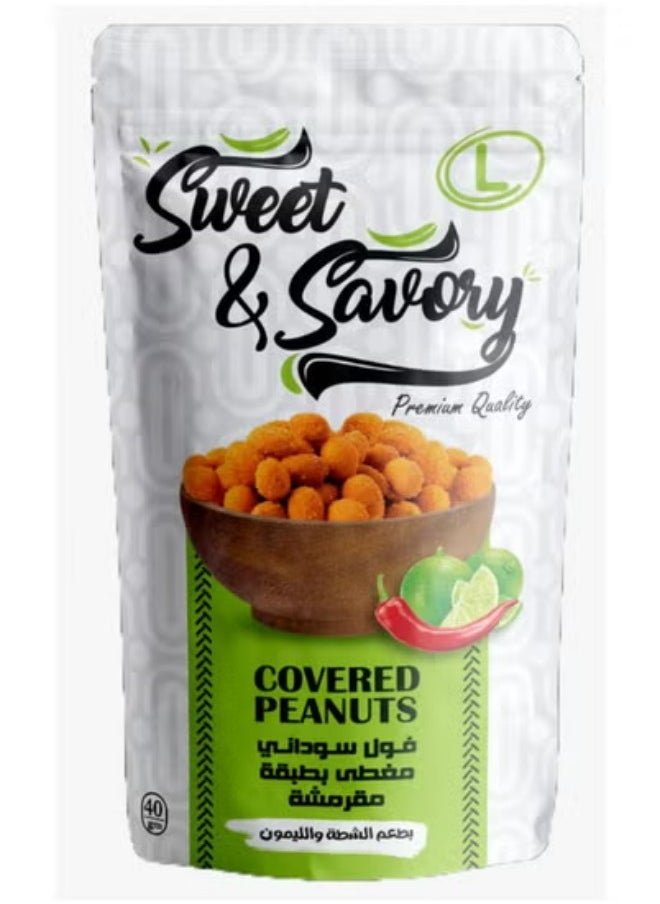 Sweet & Savory Covered Peanut With Hot Sauce And Lemon Flavour- 40 Gram 