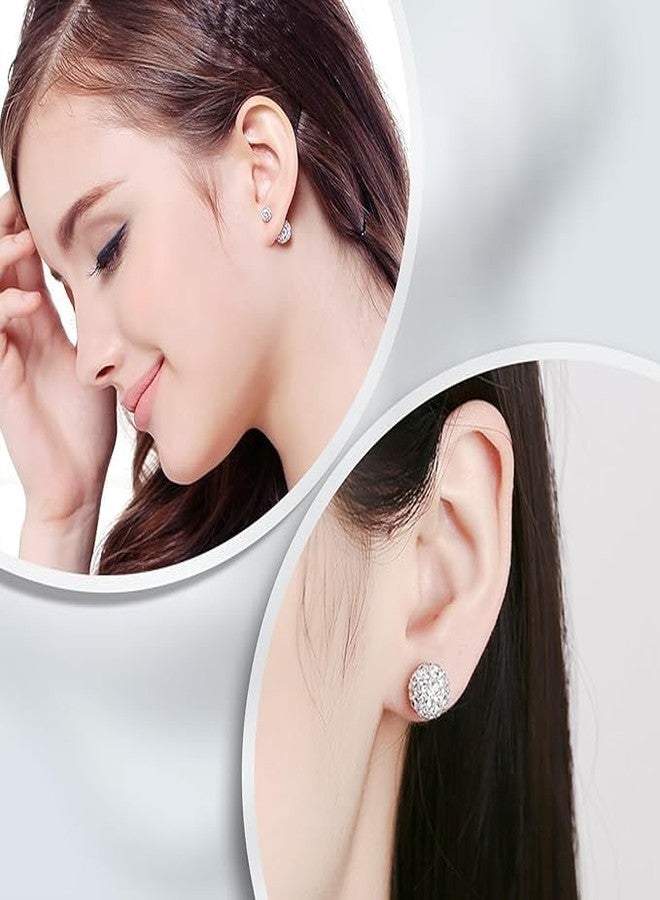 El Regalo 3-in-1 Front Back Crystal Ball Earrings - Sparkly Disco Shamballa Ball Earrings for Girls & Women - Double Sided Earrings with Versatile Style for Any Occasion - Image 5