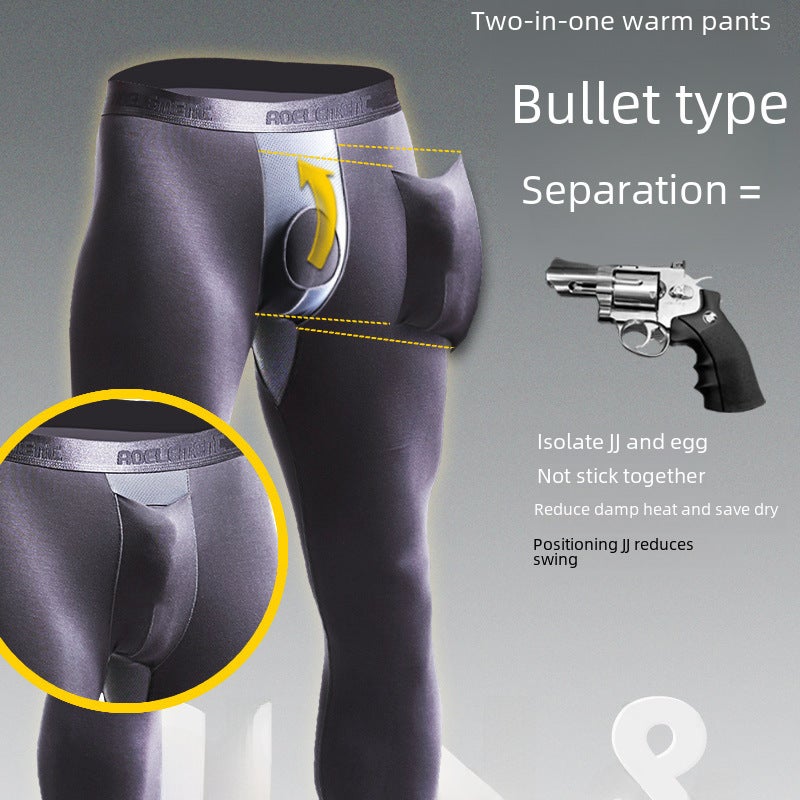Mens Bullet Separation Slim Thermal Long Johns Black  - Image 4