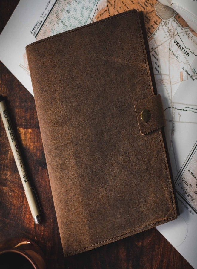 Modest Goods Refillable Leather Journal | Premium Lined A5 Notebook Cover | 200 Ruled Writing Pages | Card Holder Slot | Leather Bound Journals for Men & Women, Best Gift Travel Diary, Cool Planner - Image 3