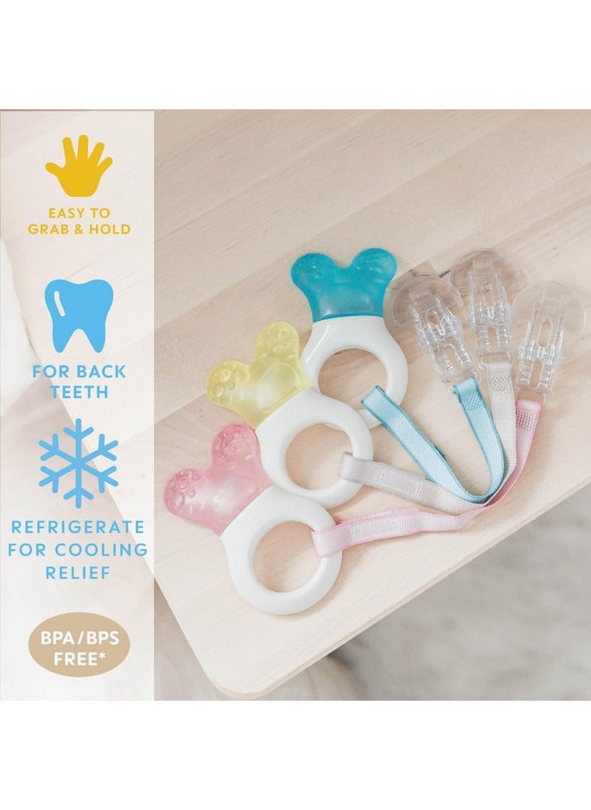 MAM MAM Baby Toys, Teething Toys, Mini Cooler Teether with Clip, Girl, 2+ Months, 2 Count  - Image 2