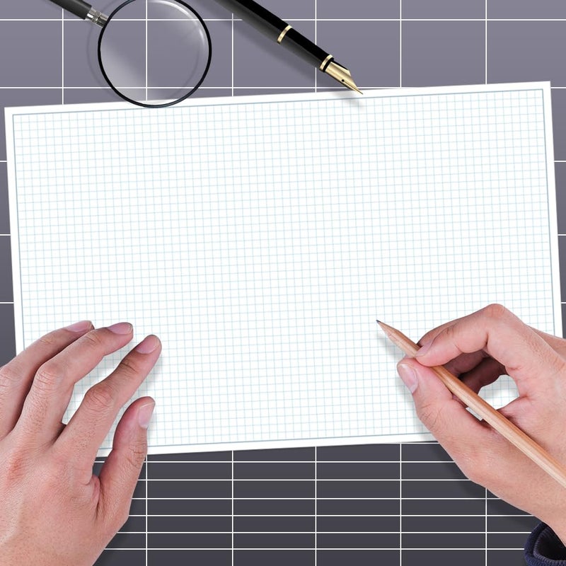 Yaridar Engineering Graph Paper Pads, 11x17 Quadrille 25 Sheets/50 Pages Grid Paper for Drafting, Engineering, Blueprint Drawing, 4x4 Blue Quad Rule, 100gsm White Paper - Image 4