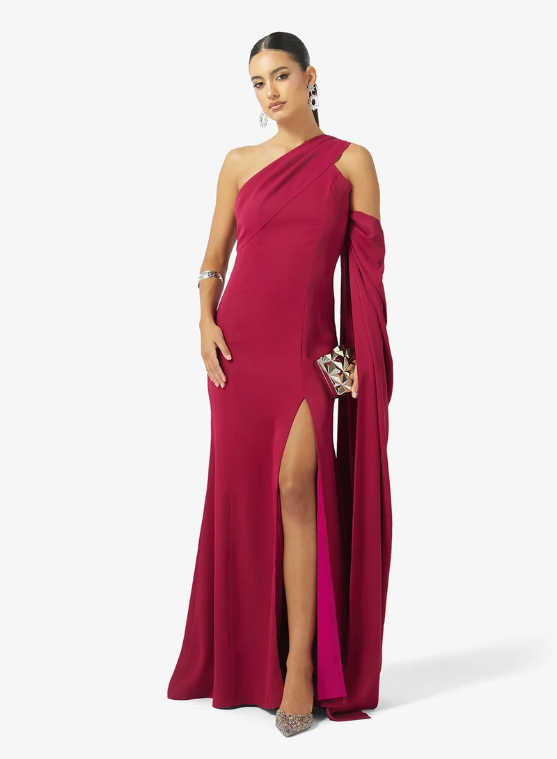 Iyra One-Shoulder Side Slit Dress