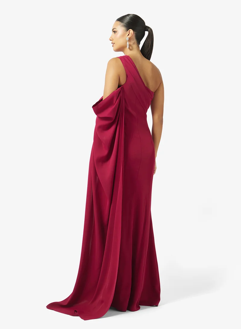 Iyra One-Shoulder Side Slit Dress