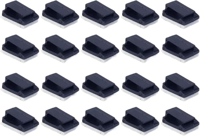 20Pcs Black Self Adhesive Cable Clips Car Dashboard Wire Holder Cord Organizer - Image 2