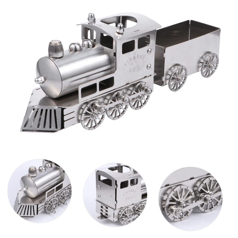 Steam Locomotive Model Train Display Compact Space Saving Desktop Ornament - Image 5