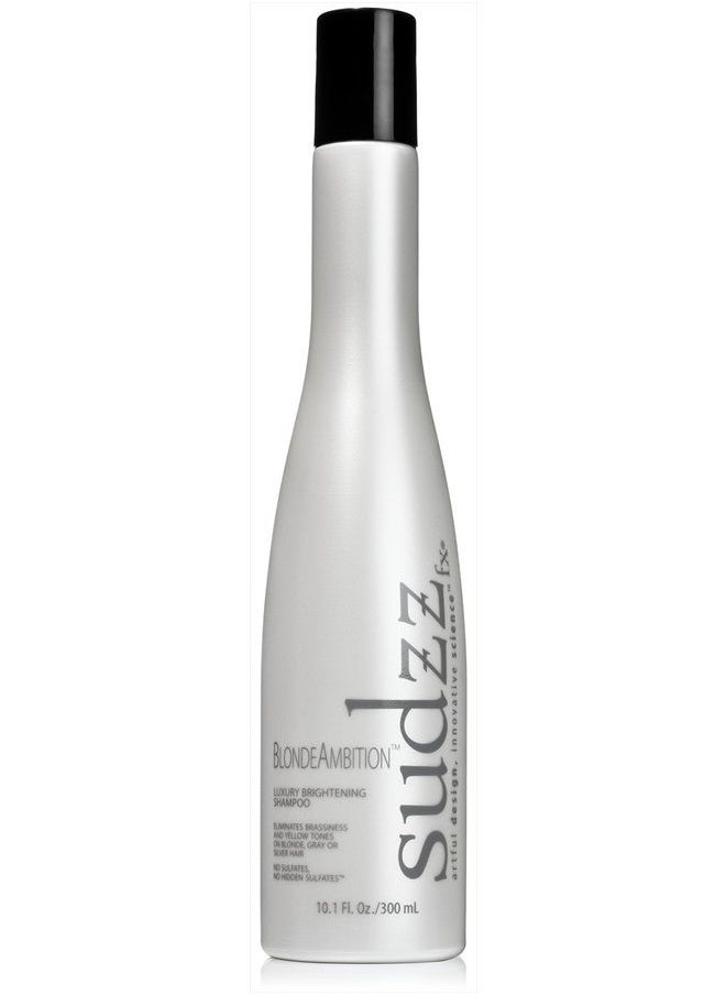 SUDZZFX BlondeAmbition Luxury Brightening Shampoo - Blonde Hair Shampoo - Sulfate Free Shampoo for Men & Women - Travel Size Shampoo - Color Treated Shampoo - Blue Shampoo for Gray Hair, 10.1 Fl Oz  - Image 1