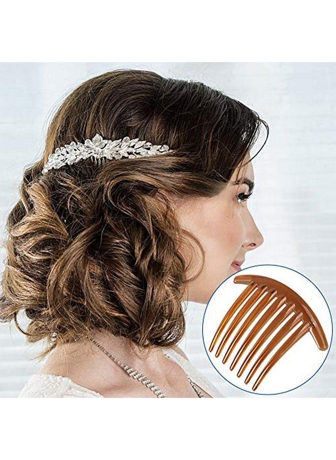 Heqishun - 24 Pcs 7 Tooth French Twist Comb Plastic Hair Clip Hair Side Combs Hair Accessory For Women Girls (Black And Brown) - Image 1
