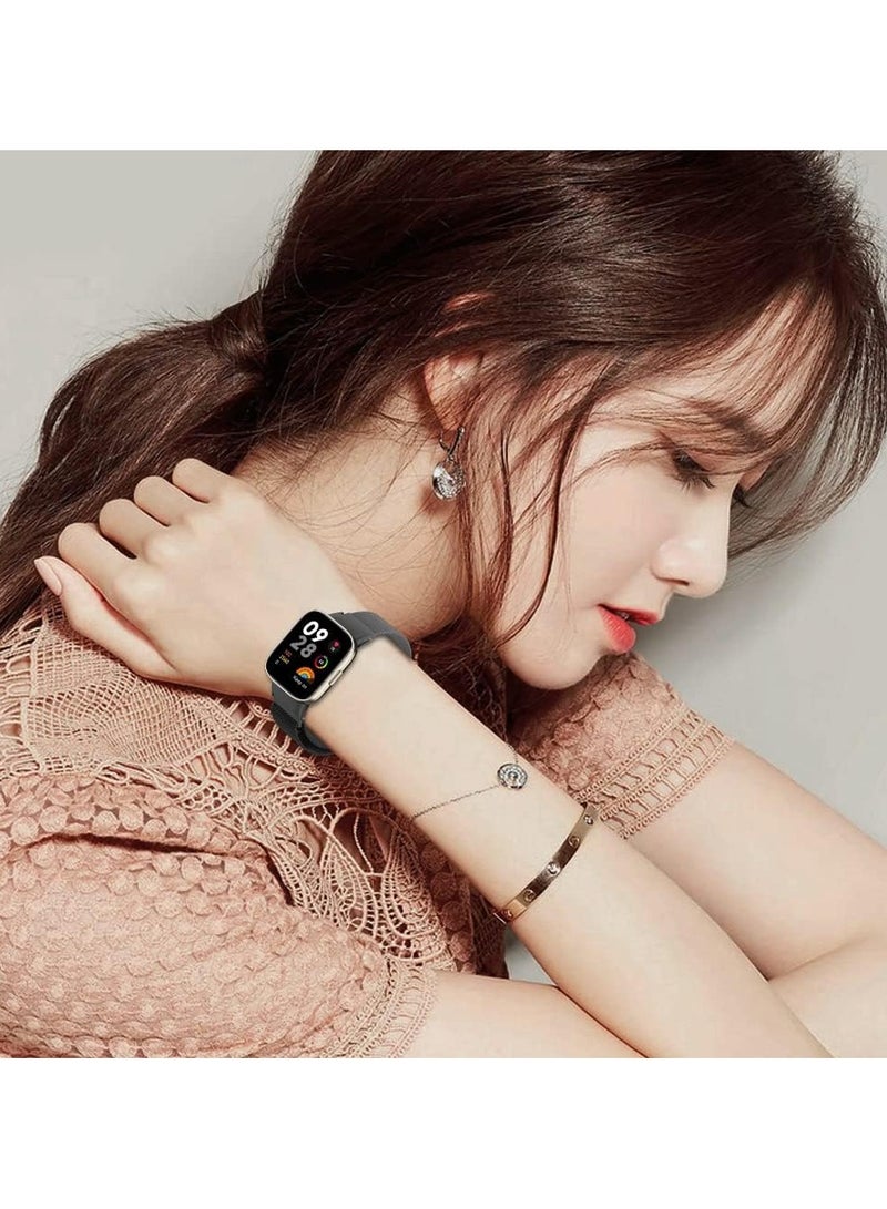 Milanese Stainless Steel Band Compatible with Xiaomi Redmi Watch 3 Magnetic Mesh Desing Metal Strap (Silver) - Image 5