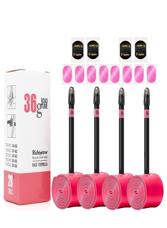CooMeng 4 Pack Ridenow TPU Inner Tubes Ultra-Light 700 x 18-32c/32-47c with 45mm/65mm/85mm Presta Valves for Road Bike or Gravel Bike (Include Bike Tube Patch Repair Kit) - Image 1