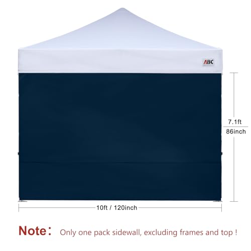 ABCCANOPY Instant Canopy SunWall 10x10 FT, 1 Pack Sidewall Only, No Frame or Top, Navy Blue - Image 2