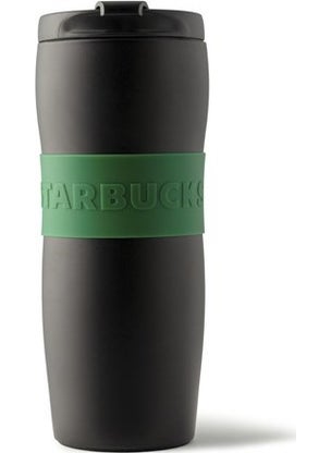 Starbucks ® سلسلة كلاسيكية ترمس - أخضر مات - لون أسود 355 مل 