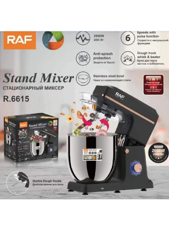 آر إيه أف خلاط قائم من راف R.6615، 2000 واط، سعة 12 لترًا، أسود - Image 2