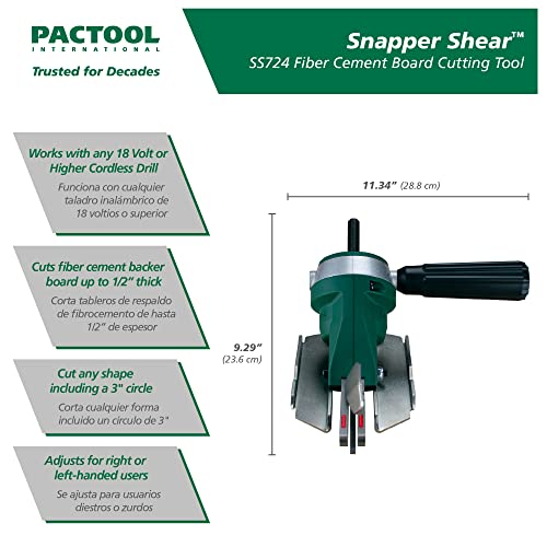 PacTool SS724 Snapper Shear Pro - Cutting Tool for Fiber Cement Board - Power Shears Professional Power Tools - Image 2