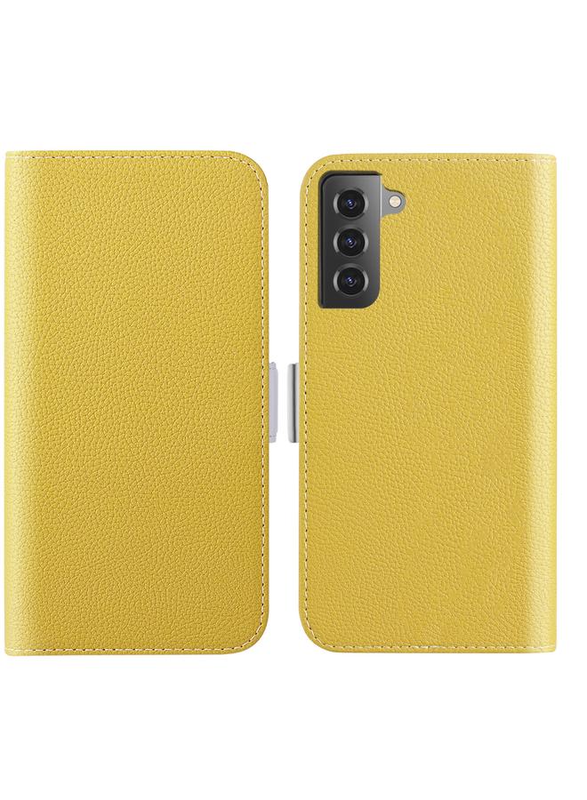 اس-توب جراب لهاتف Samsung Galaxy S23 5G، جراب جلدي بلون الحلوى وملمس الليتشي - Image 1