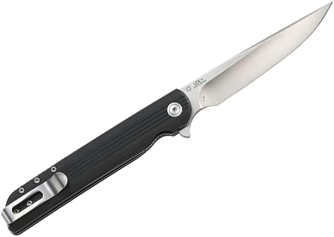 CRKT LCK + Everyday Carry Assisted Folding Knife with Liner Lock: Stainless Steel Plain Edge Blade, Glass-Reinforced Nylon Handle, Pocket Clip, 3810 - Image 2