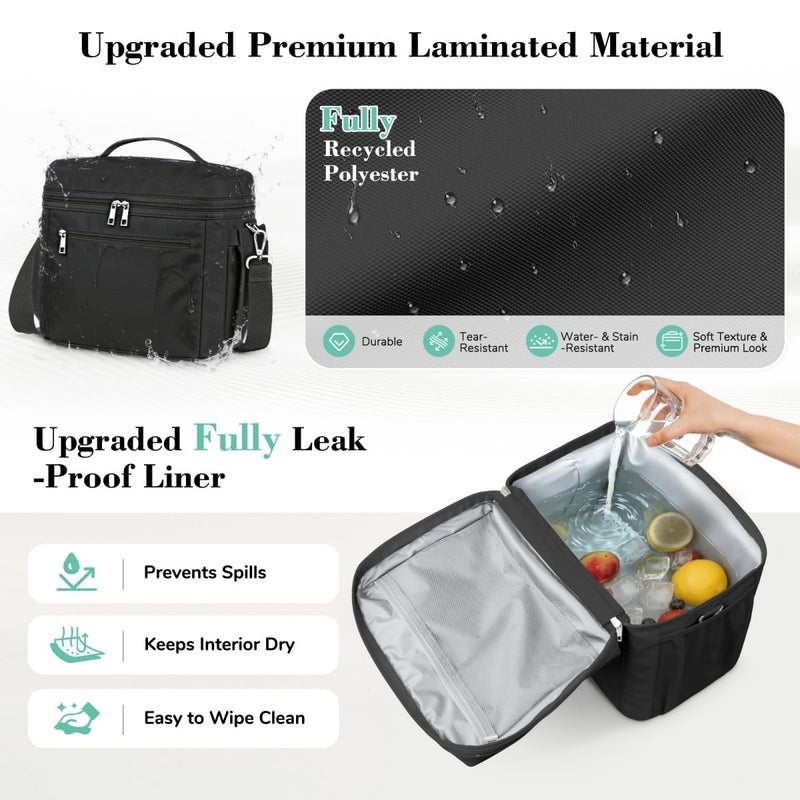 DALINDA Lunch Bag Cooler Bag Lunch Box for Women Men, Insulated Leak Proof LunchBox Lightweight for Picnic,Grocery,Beach,Camping,Travel,Work - Image 3