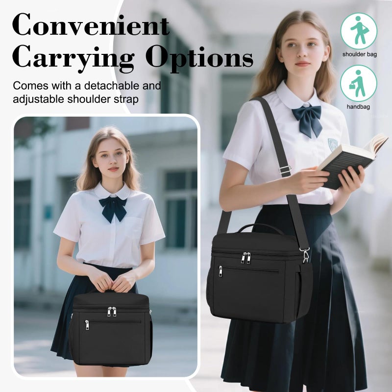 DALINDA Lunch Bag Cooler Bag Lunch Box for Women Men, Insulated Leak Proof LunchBox Lightweight for Picnic,Grocery,Beach,Camping,Travel,Work - Image 5