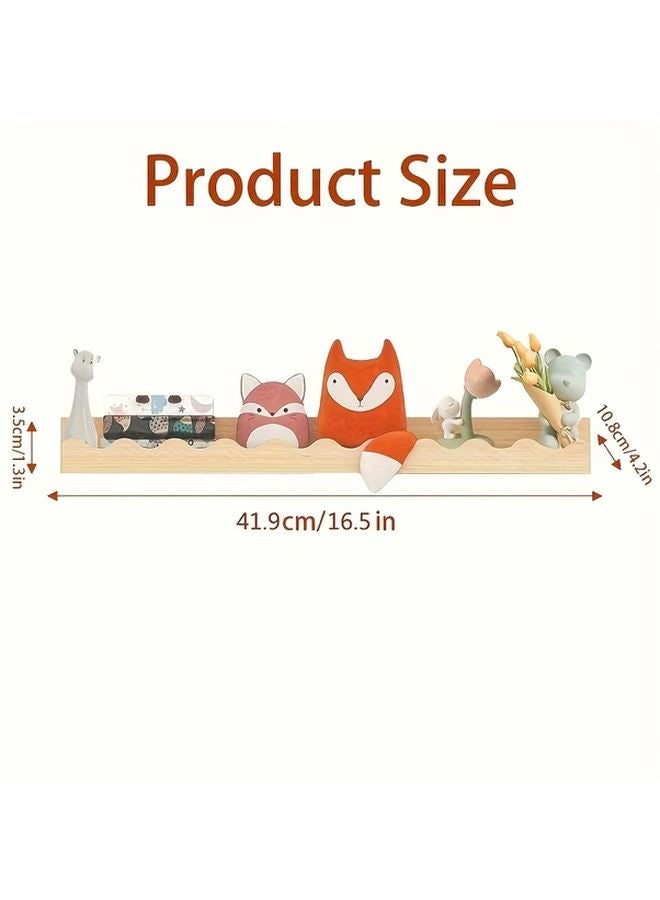 White Floating Shelves Double Layer Adjustable Storage Rack For Wall Display - Image 4