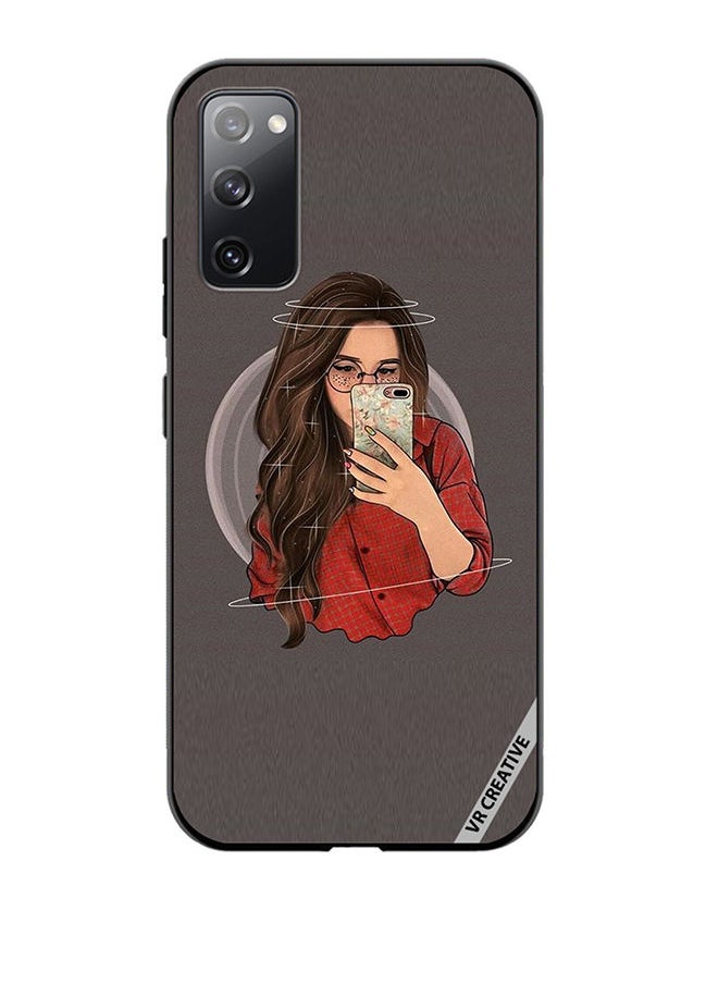 VR CREATIVE - Protective Case Cover For Samsung Galaxy S20 FE 5G Girl Clicks a Selfie Design Multicolour - Image 1